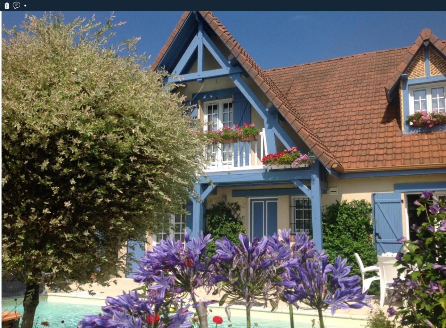 マニーケルヴィルLa Maison Bleue Normandeアパートメント エクステリア 写真